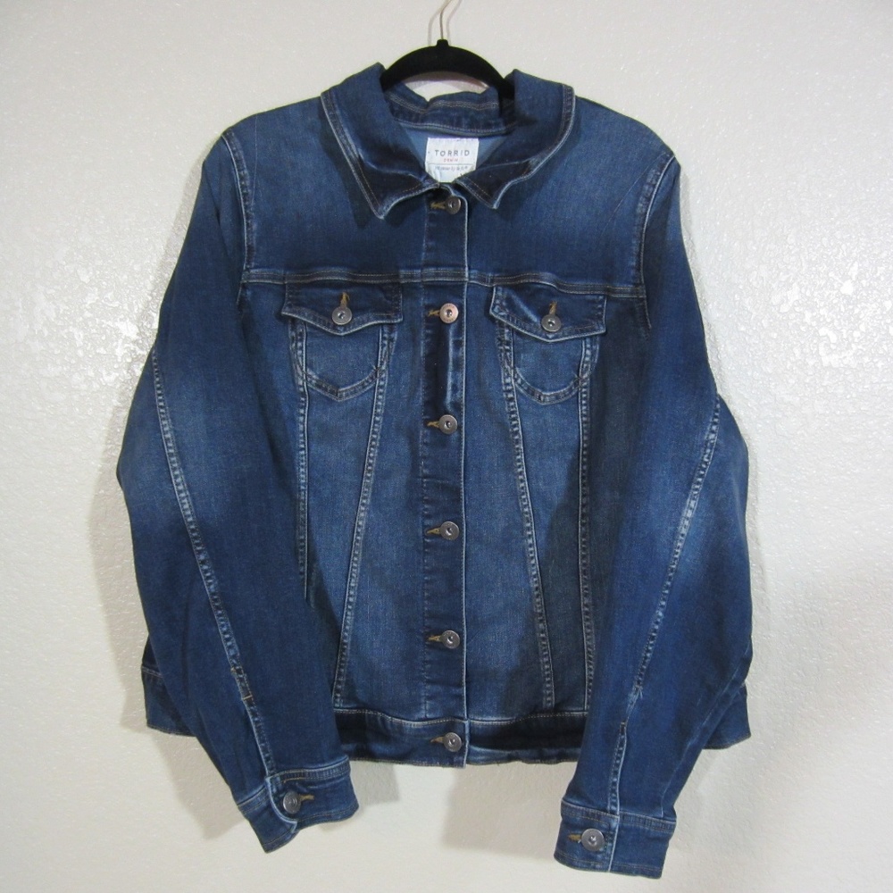 Torrid Jean Denim Jacket 3 3XL Fall Winter
